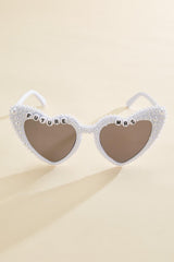 pearly bride heart cat eye sunglasses Versona Accessories