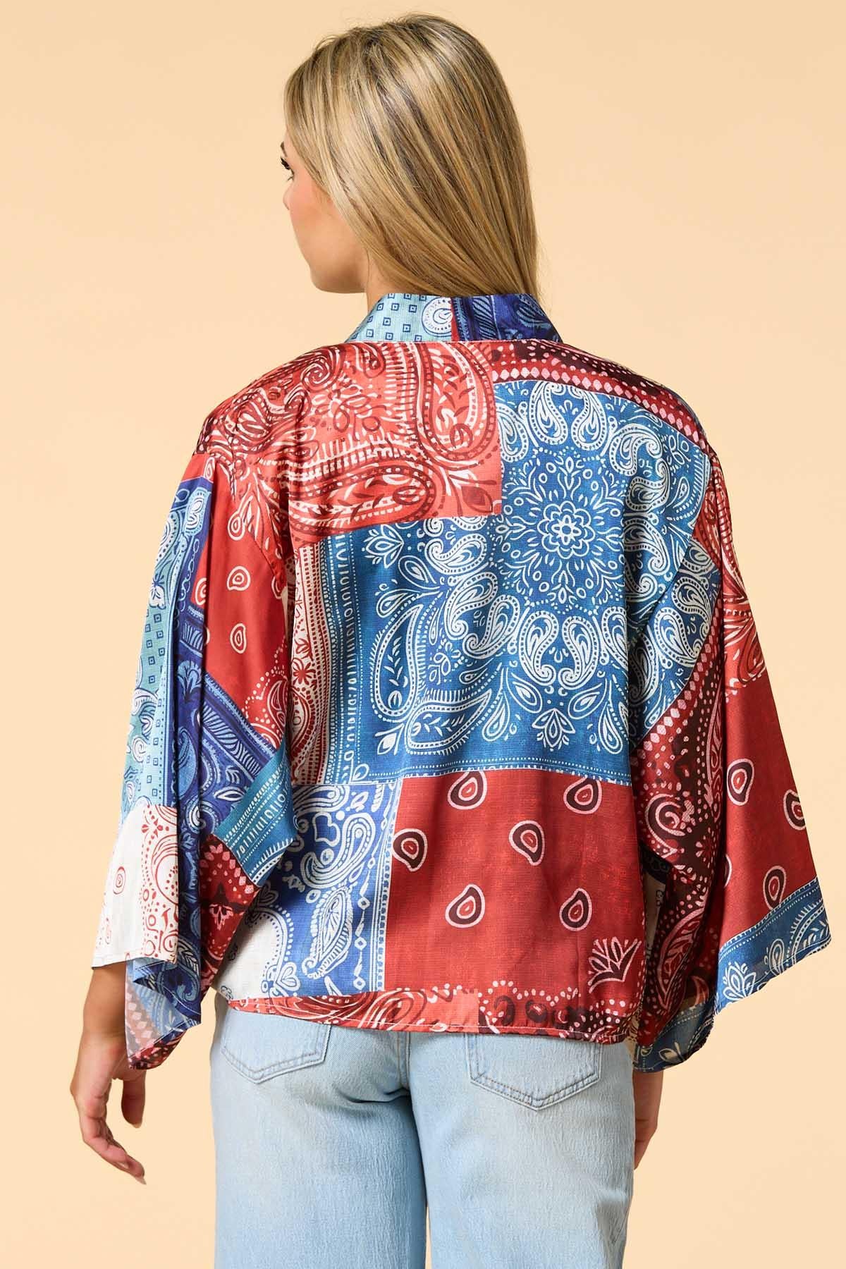 boho babe satin kimono Versona Accessories