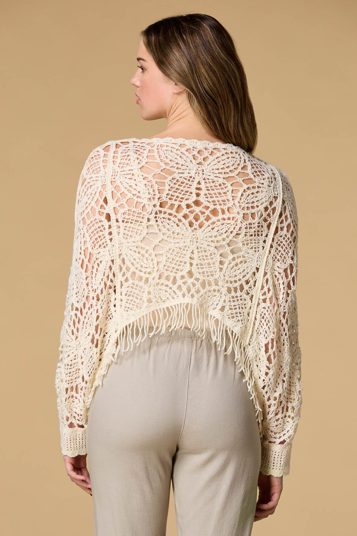 butterfly kisses crochet poncho Versona Accessories|Sale
