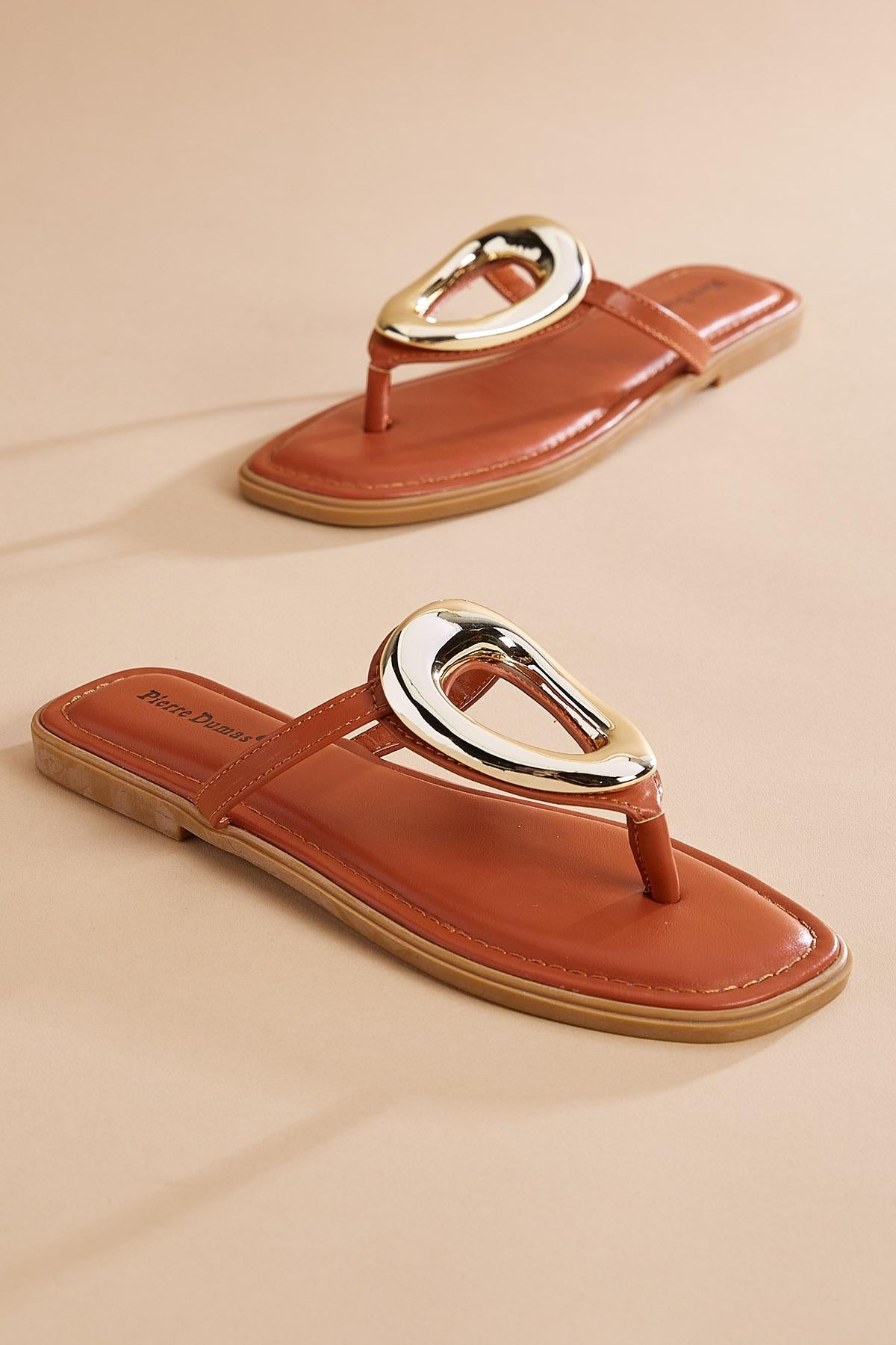 gold ring embellished sandals Versona Shoes