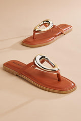 gold ring embellished sandals Versona Shoes
