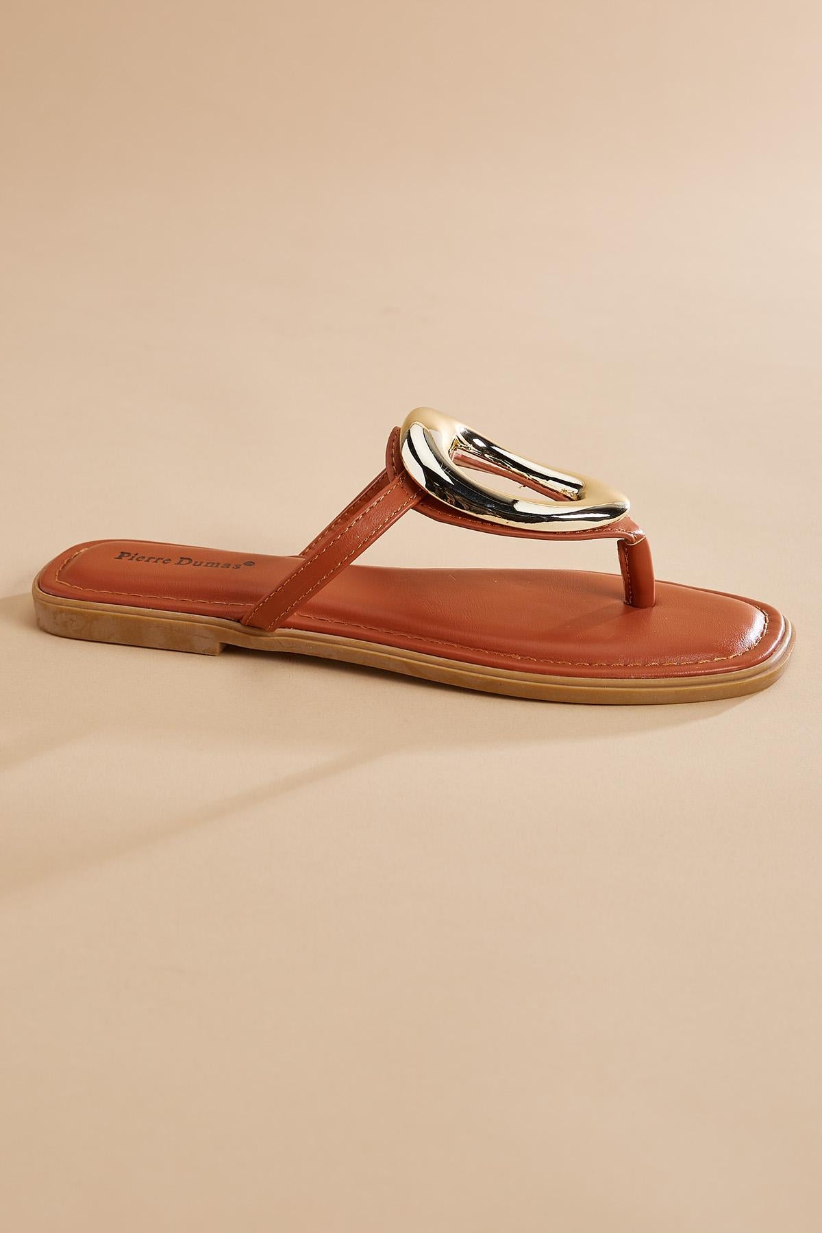 gold ring embellished sandals Versona Shoes