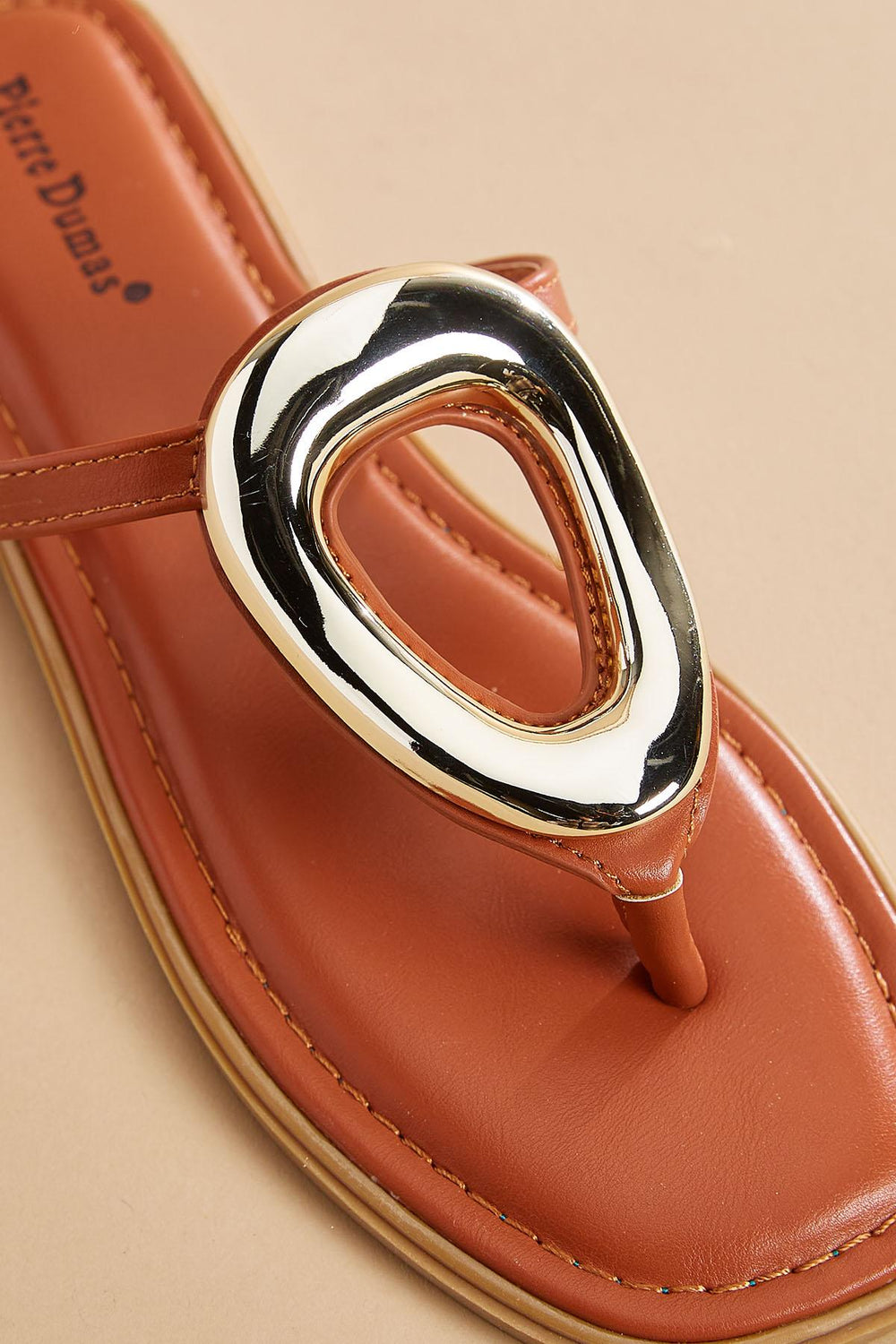 gold ring embellished sandals Versona Shoes