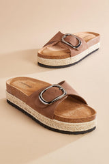faux suede cork platform sandals Versona Shoes