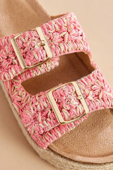raffia buckle footbed sandals Versona Shoes|Sale