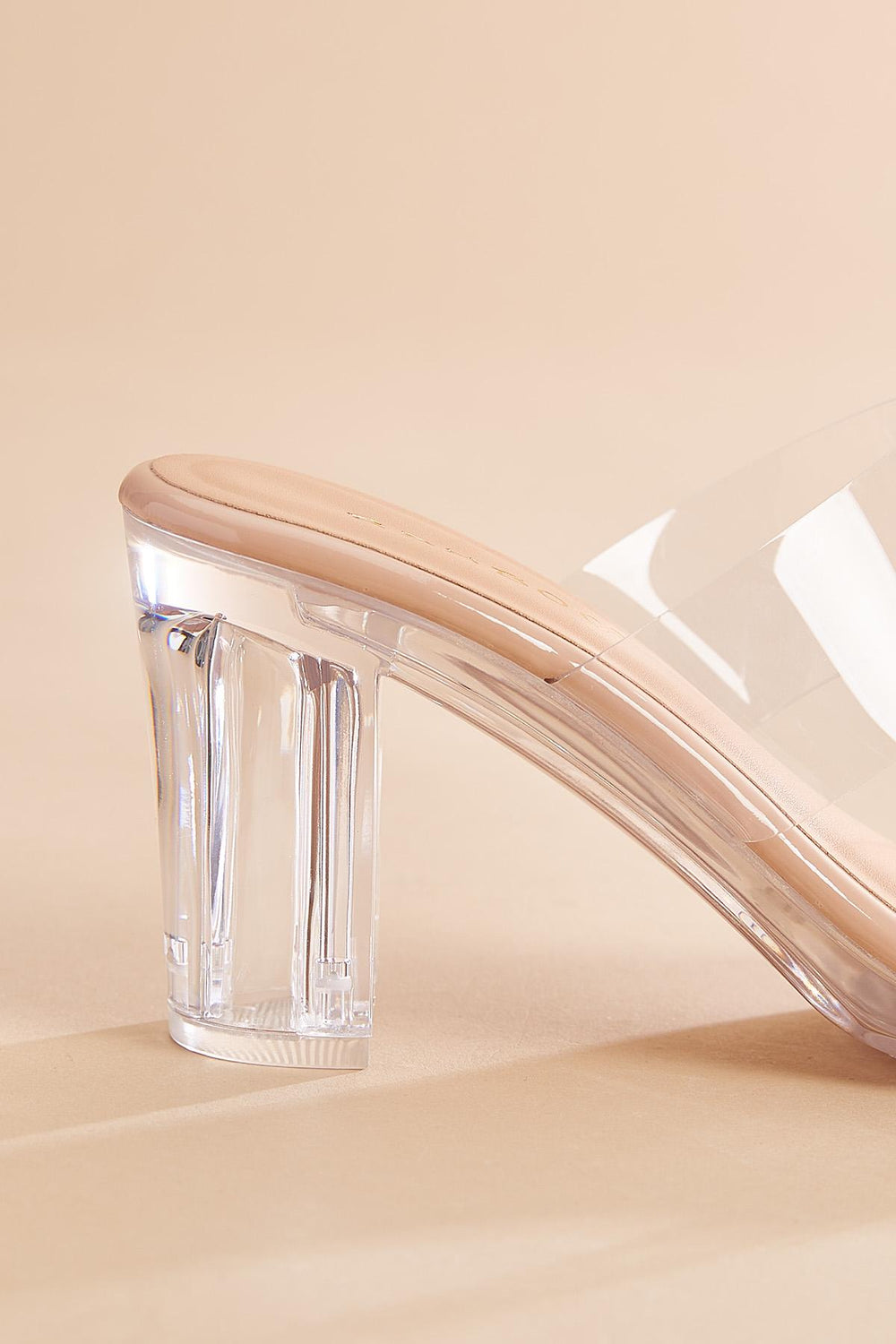clear lucite heels Versona Shoes