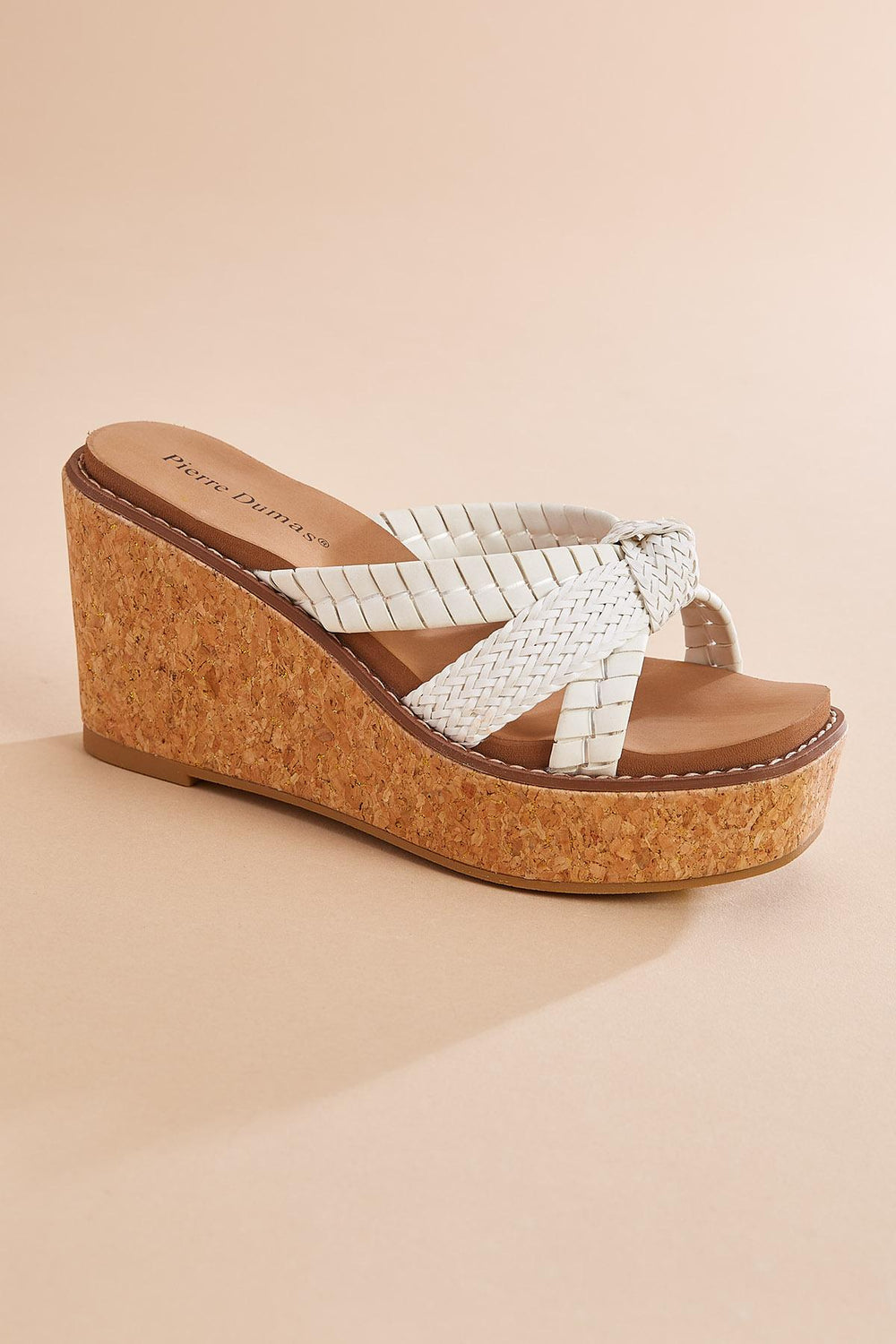 braided x band platform wedge sandals Versona Shoes