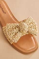 raffia bow sandals Versona Shoes|Sale