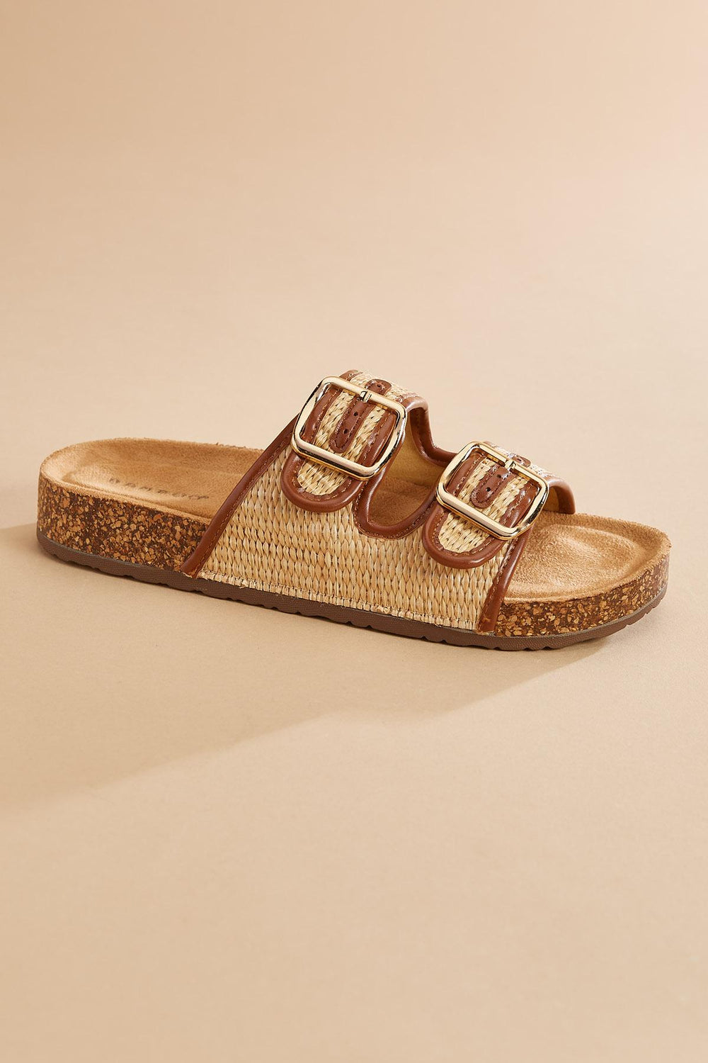 woven contrast trim footbed sandals Versona Shoes|Sale