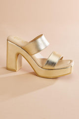 metallic gold platform heels Versona Shoes|Sale