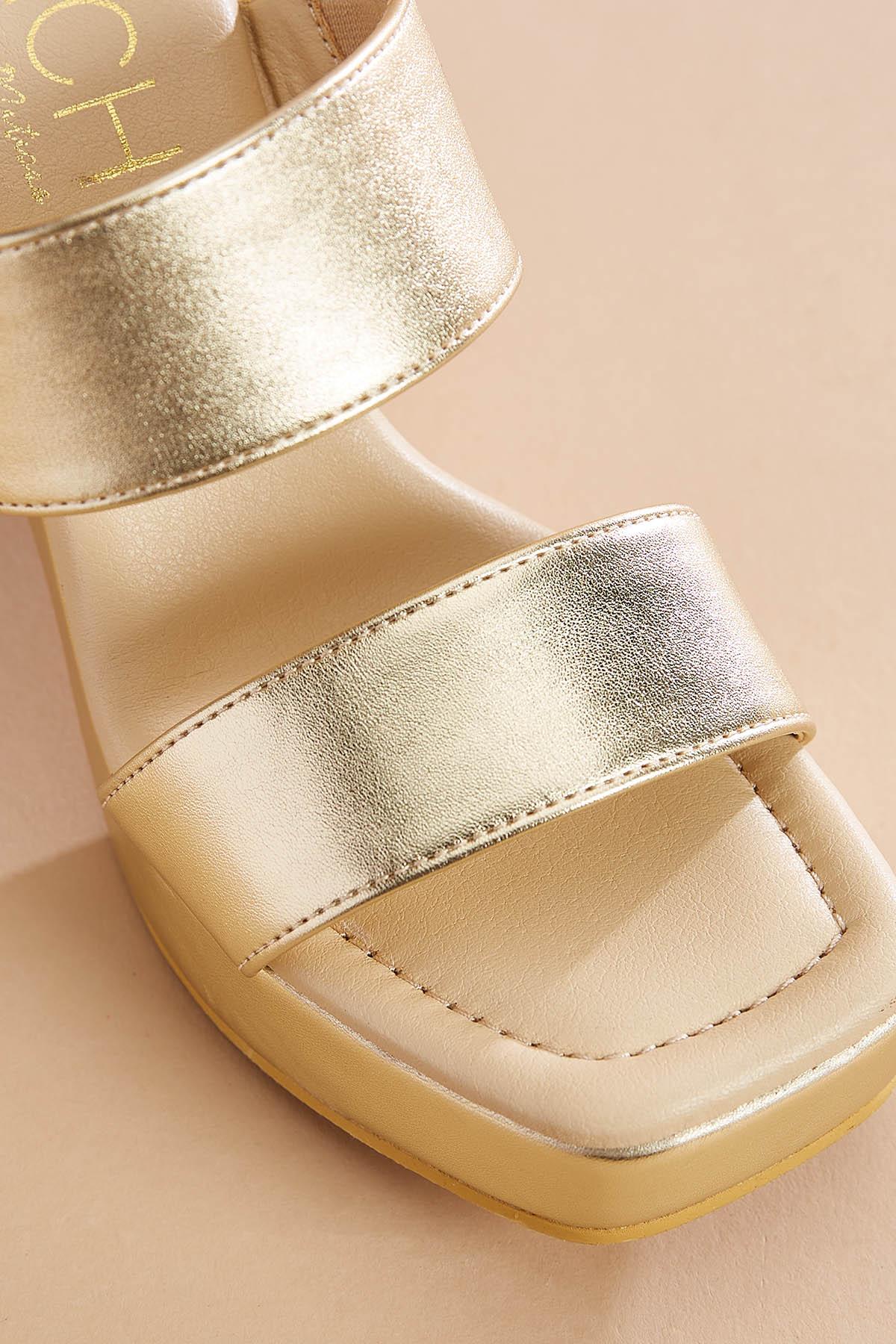 metallic gold platform heels Versona Shoes|Sale