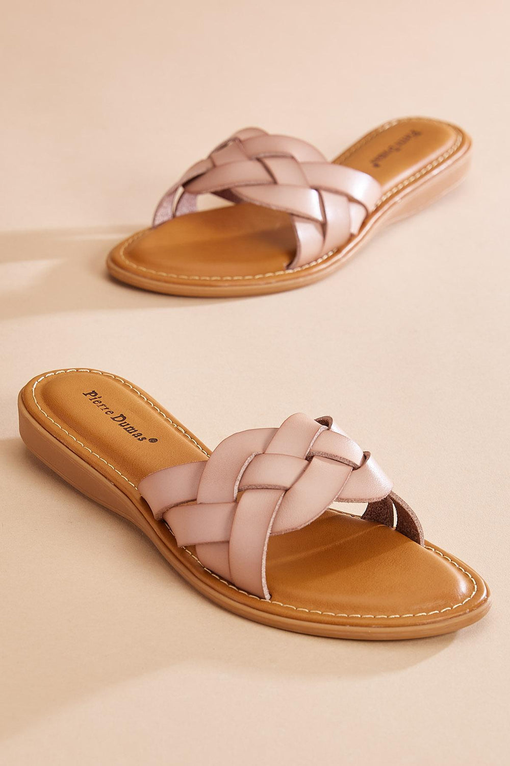woven faux leather band sandals Versona Shoes|Sale