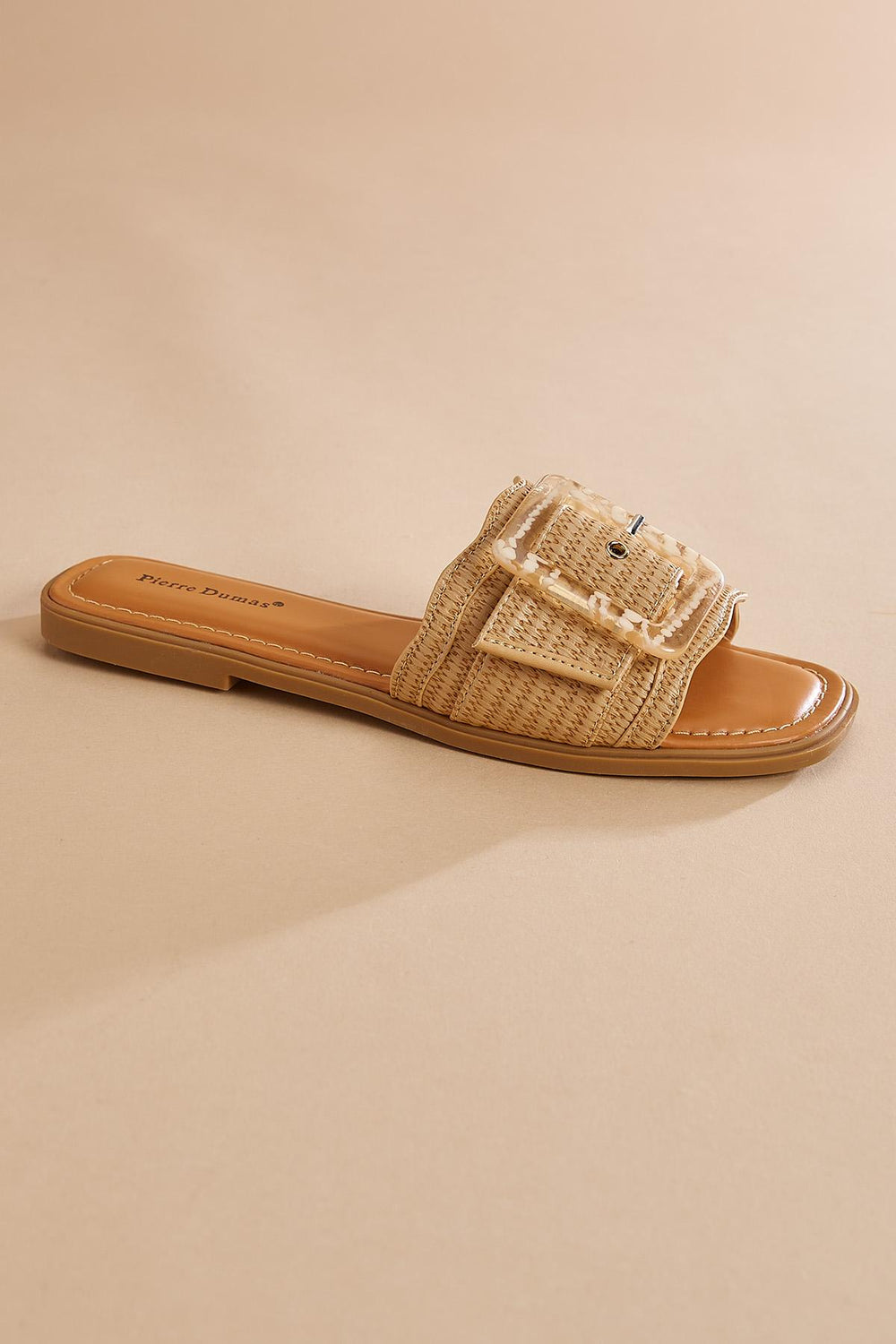 raffia buckle band sandals Versona Shoes|Sale