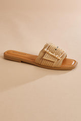 raffia buckle band sandals Versona Shoes|Sale