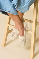 beige textured open loafers Versona Shoes