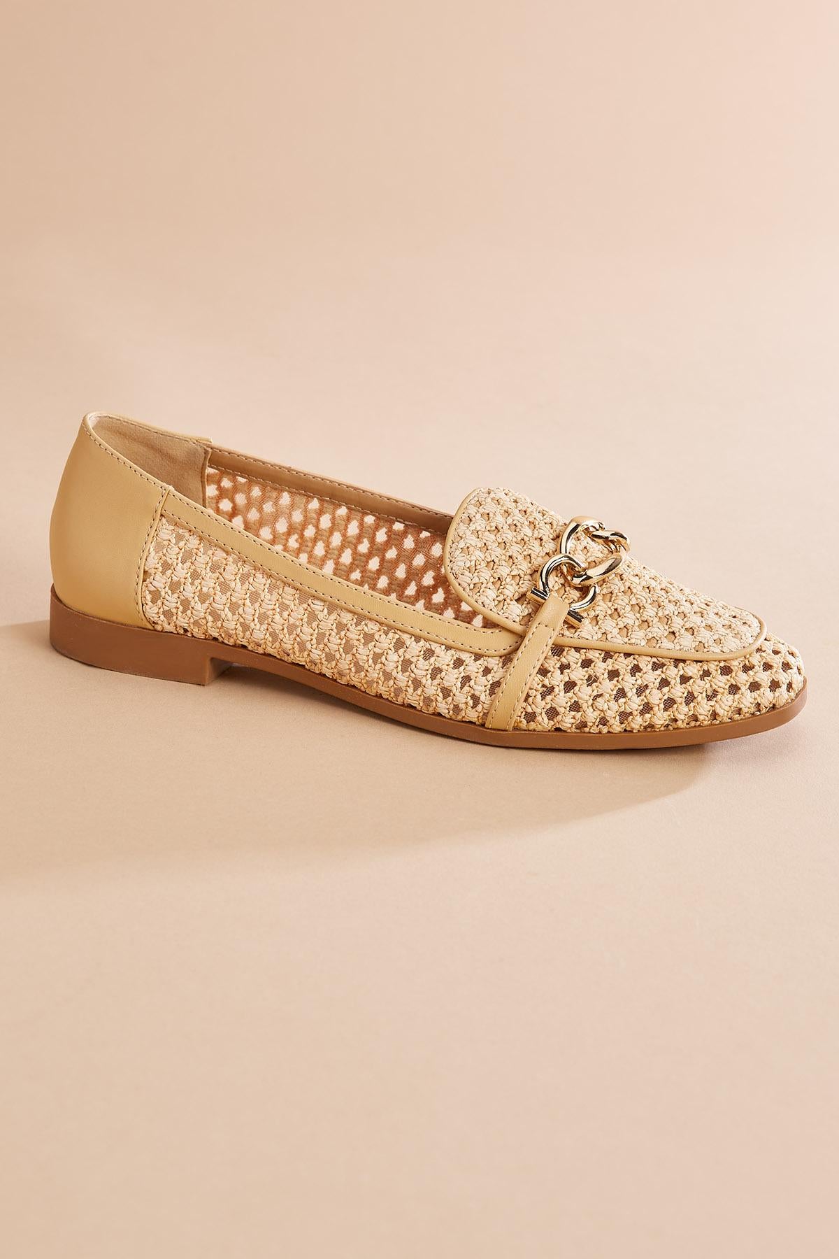 woven chain embellished loafers Versona Shoes