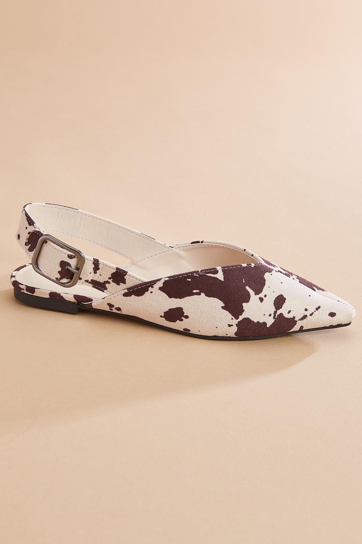 cow print slingback mules Versona Shoes|Sale