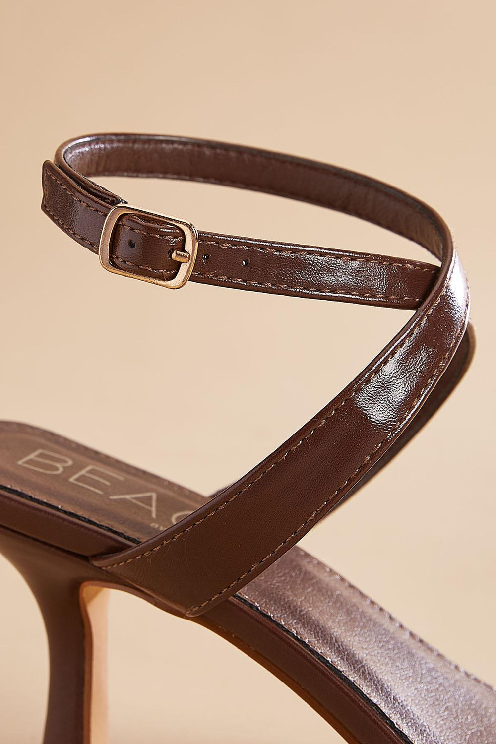 faux leather crossover ankle strap heels Versona Shoes|Sale