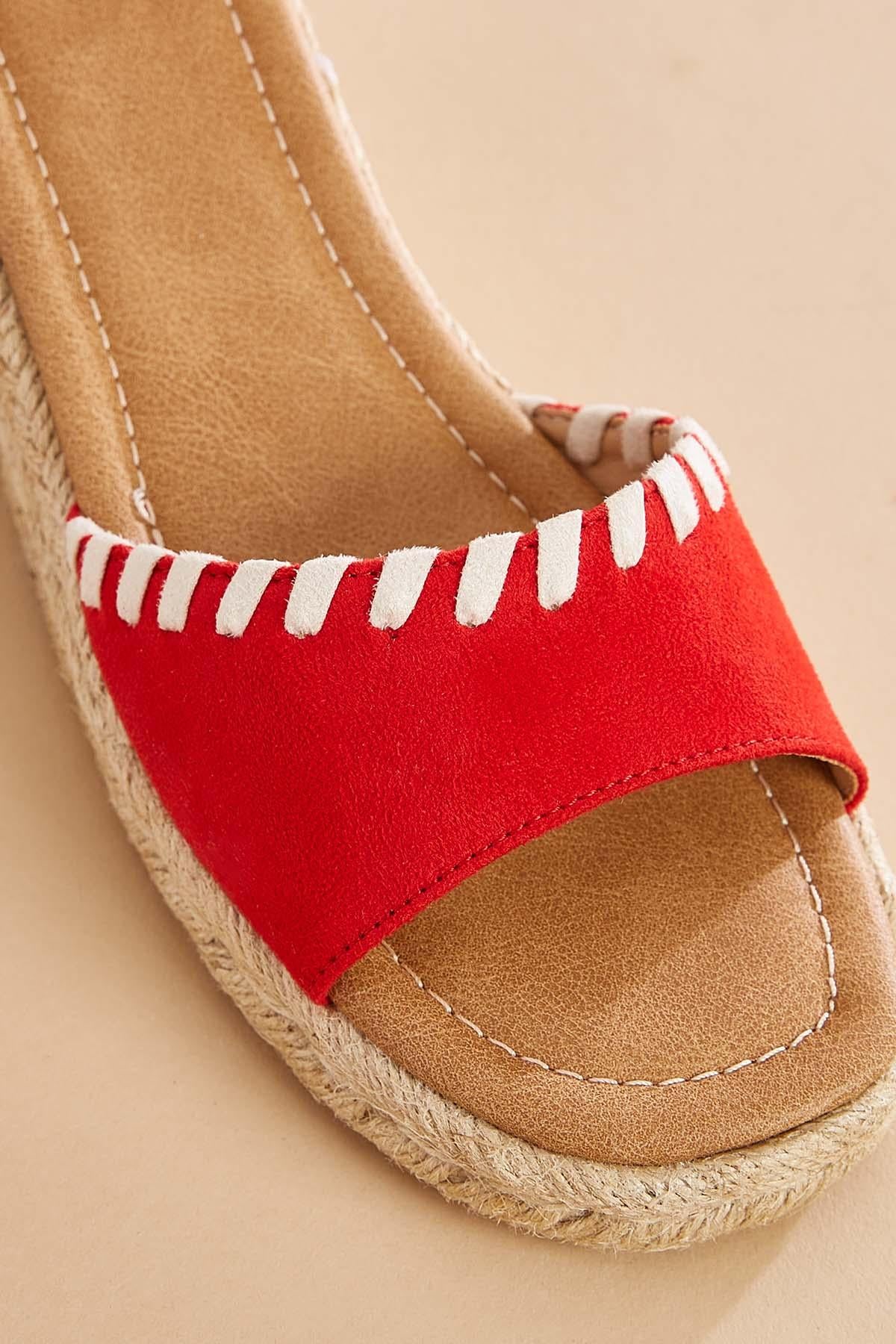 stitched ankle strap platform wedge sandals Versona Shoes|Sale