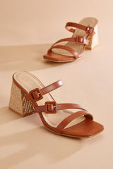 patent leather band straw heels Versona Shoes|Sale