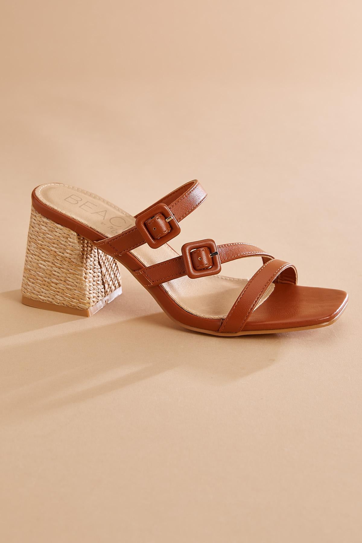 patent leather band straw heels Versona Shoes|Sale