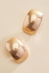 brushed gold stone stud earrings Versona Sale