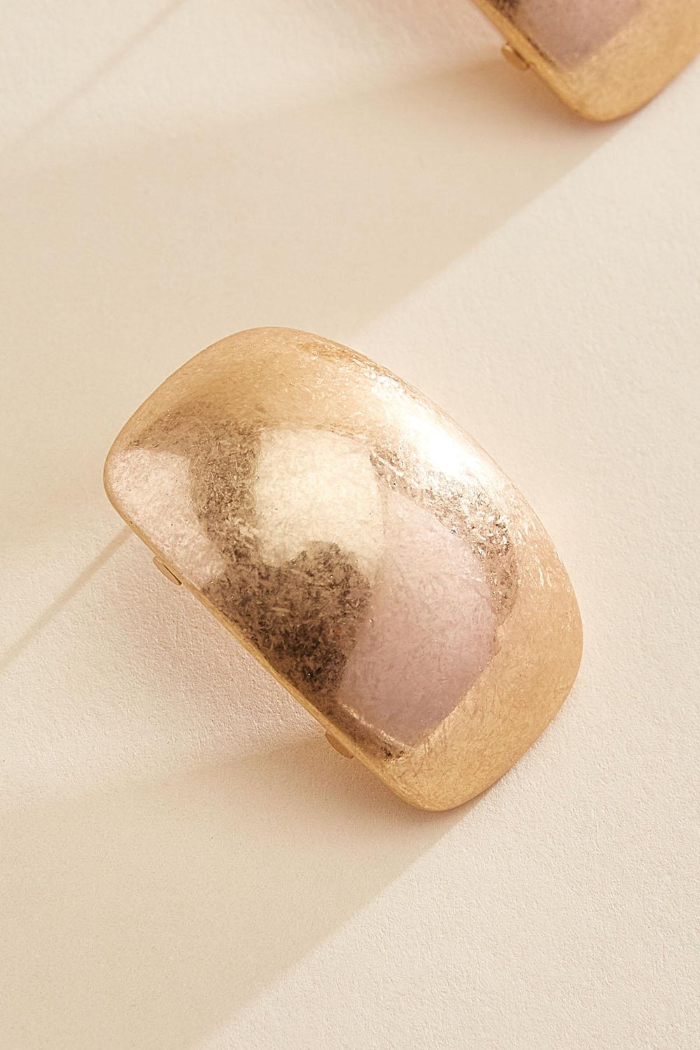 brushed gold stone stud earrings Versona Sale