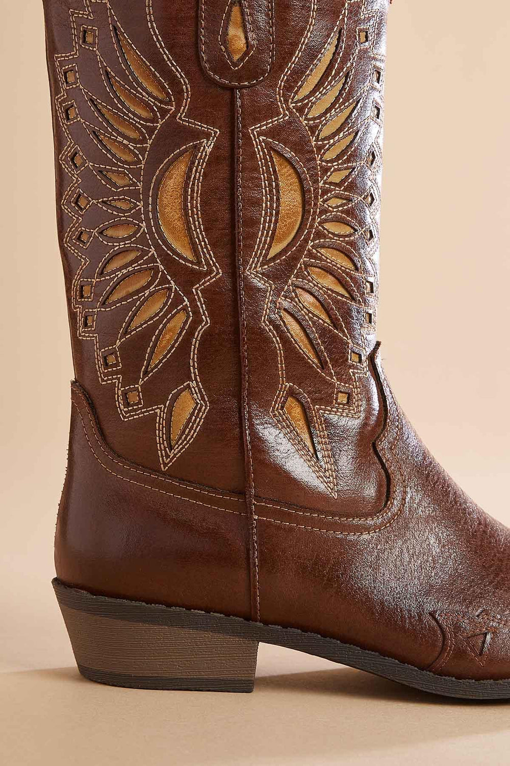 western embroidered pull on boots Versona Shoes