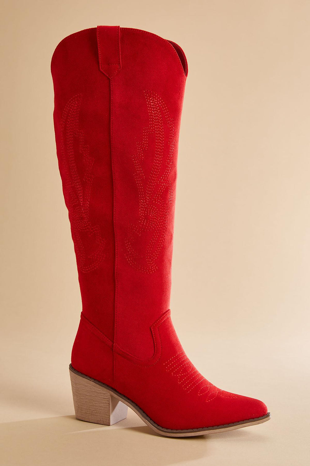 tall pink faux suede cowboy boots Versona Shoes|Sale