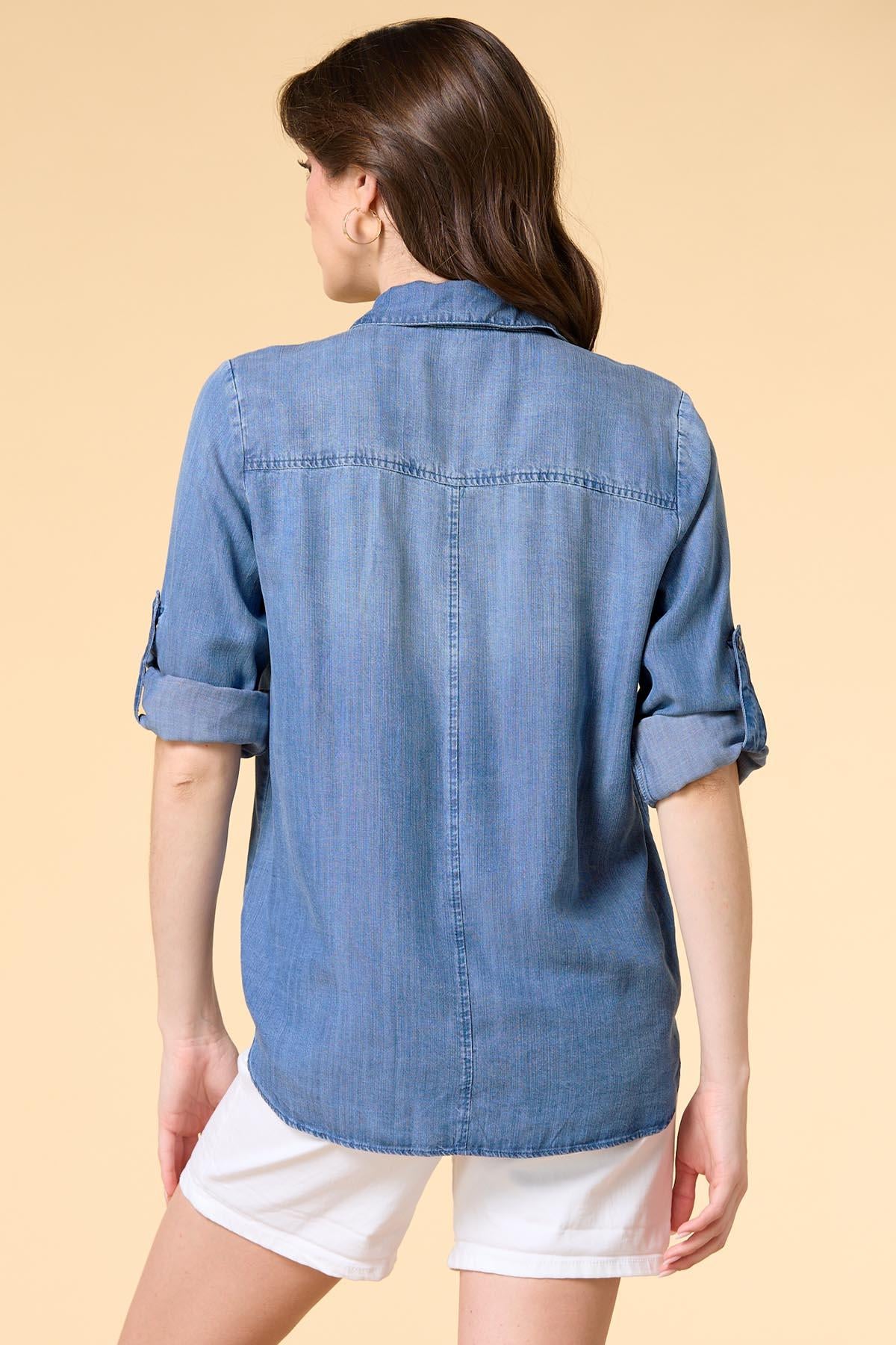 soft sway chambray shirt Versona Sale