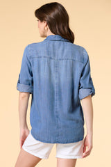 soft sway chambray shirt Versona Sale