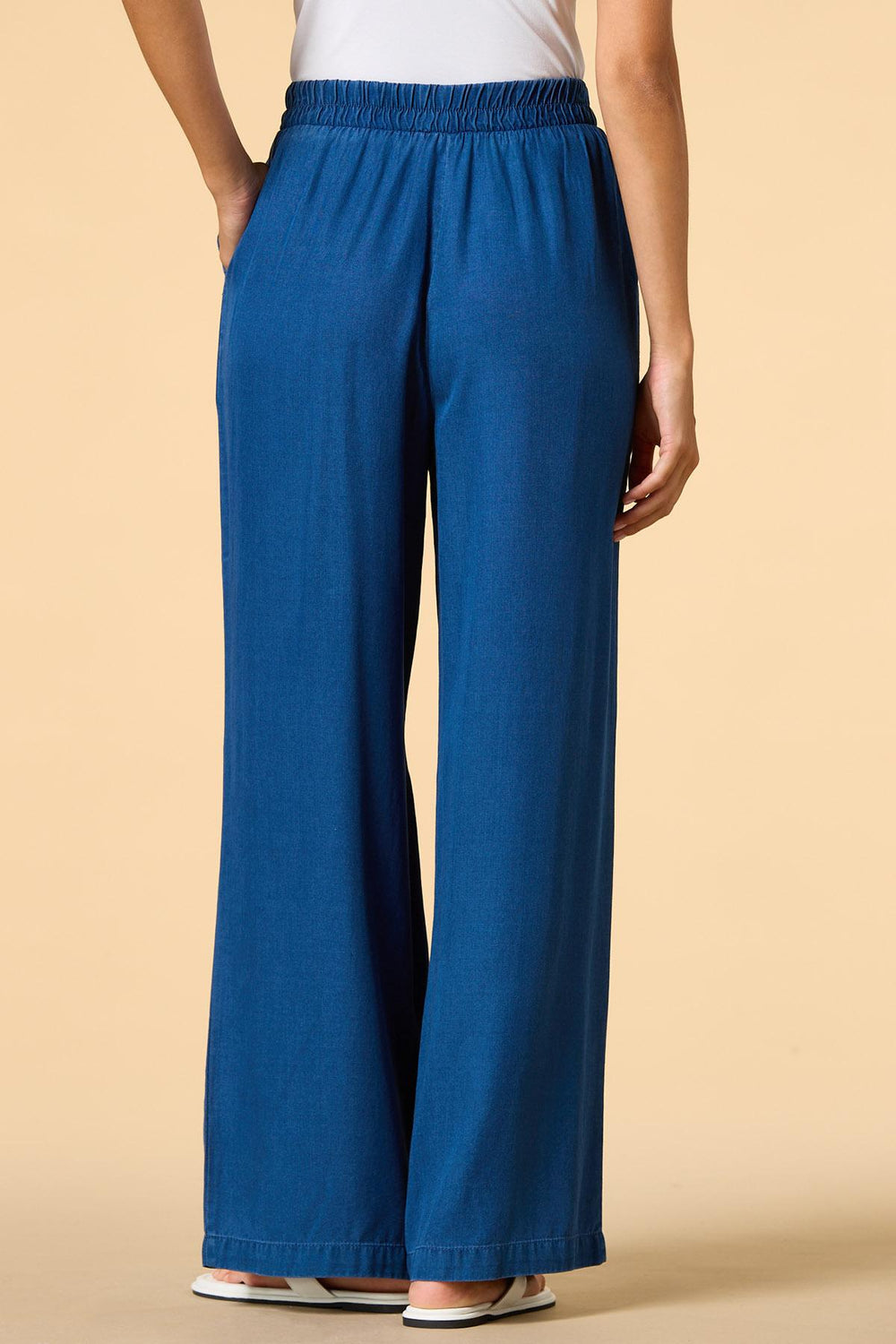 relaxed fit chambray pants Versona Sale
