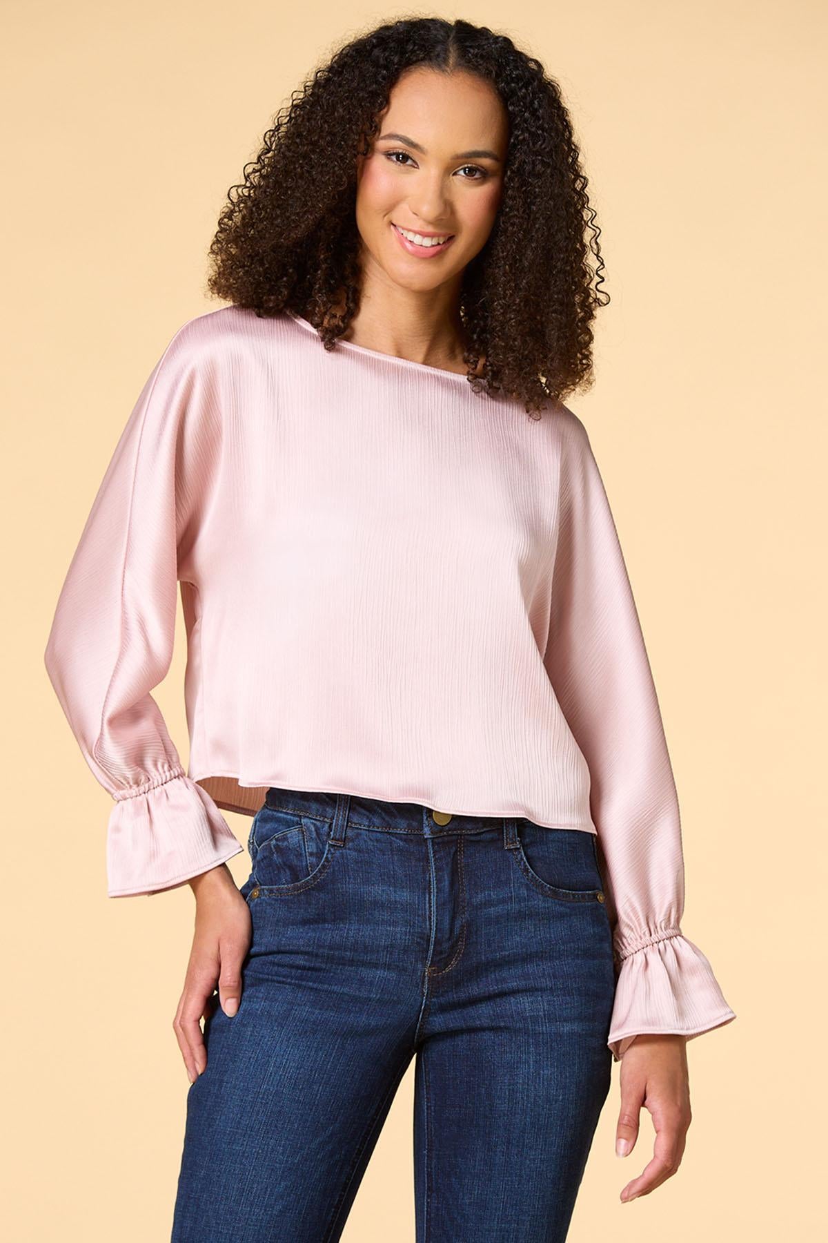 got bubblegum satin top Versona Sale