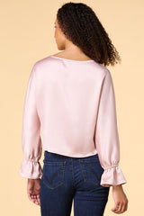 got bubblegum satin top Versona Sale