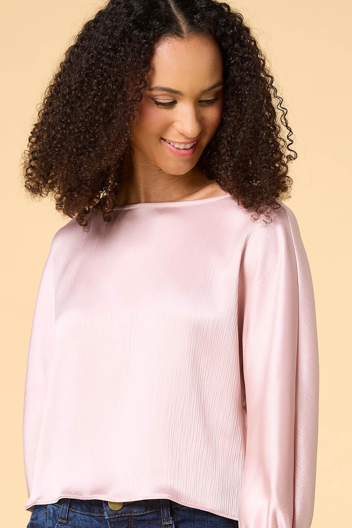 got bubblegum satin top Versona Sale