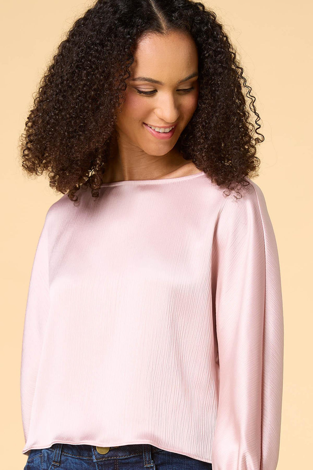 got bubblegum satin top Versona Sale