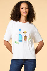 tequila sunrise sequin tee Versona Sale