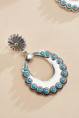 silver turquoise dangly earrings Versona Sale