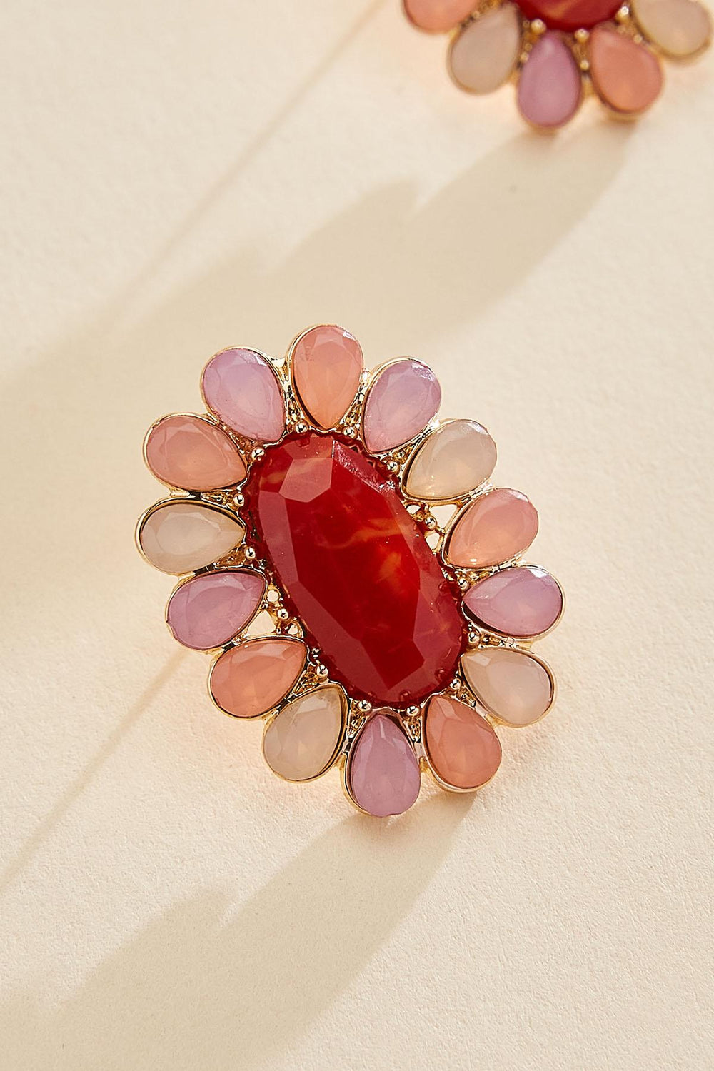 multicolor stone halo stud earrings Versona Sale