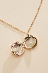 gold seashell locket necklace Versona Sale