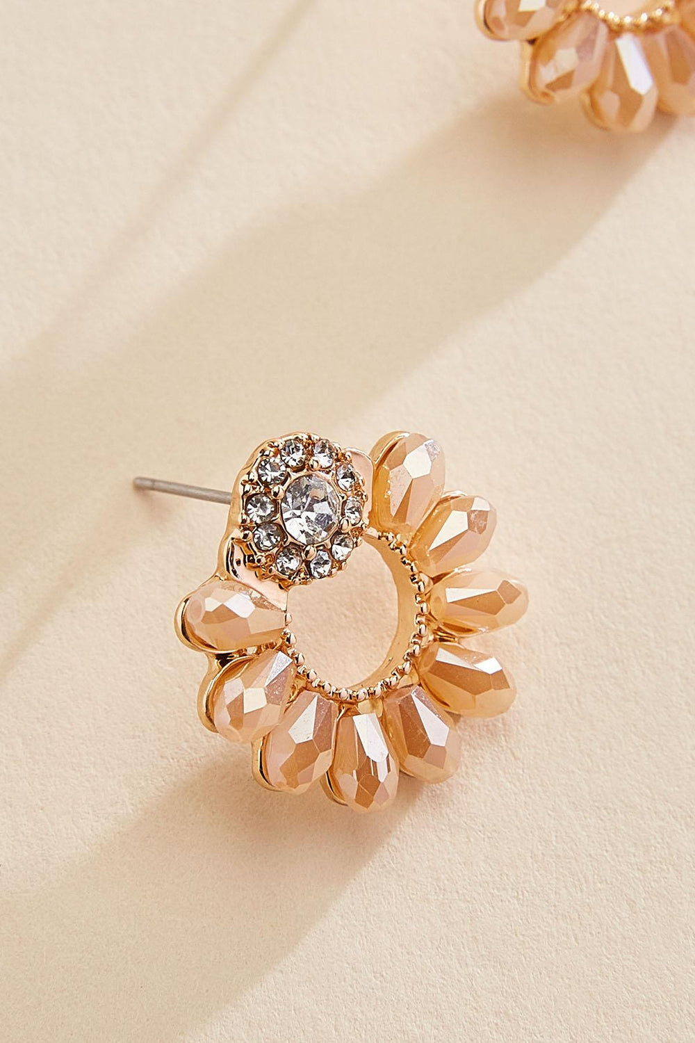 glass rhinestone circle stud earrings Versona Sale