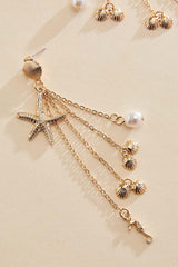 gold sea charm fringe earrings Versona Sale