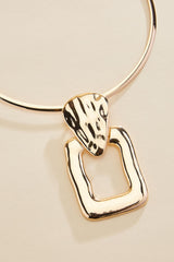 hammered gold square collar necklace Versona Sale
