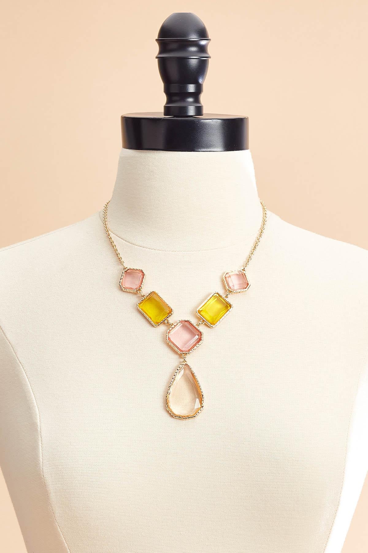 multicolor glass shape necklace Versona Sale