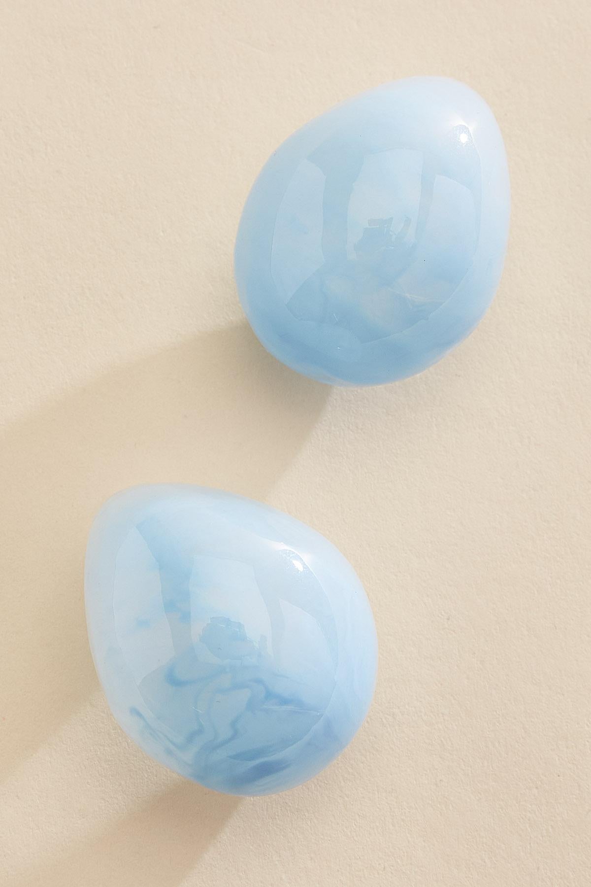 blue lucite dome stud earrings Versona Sale