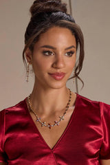 multicolor floral bib necklace Versona Sale