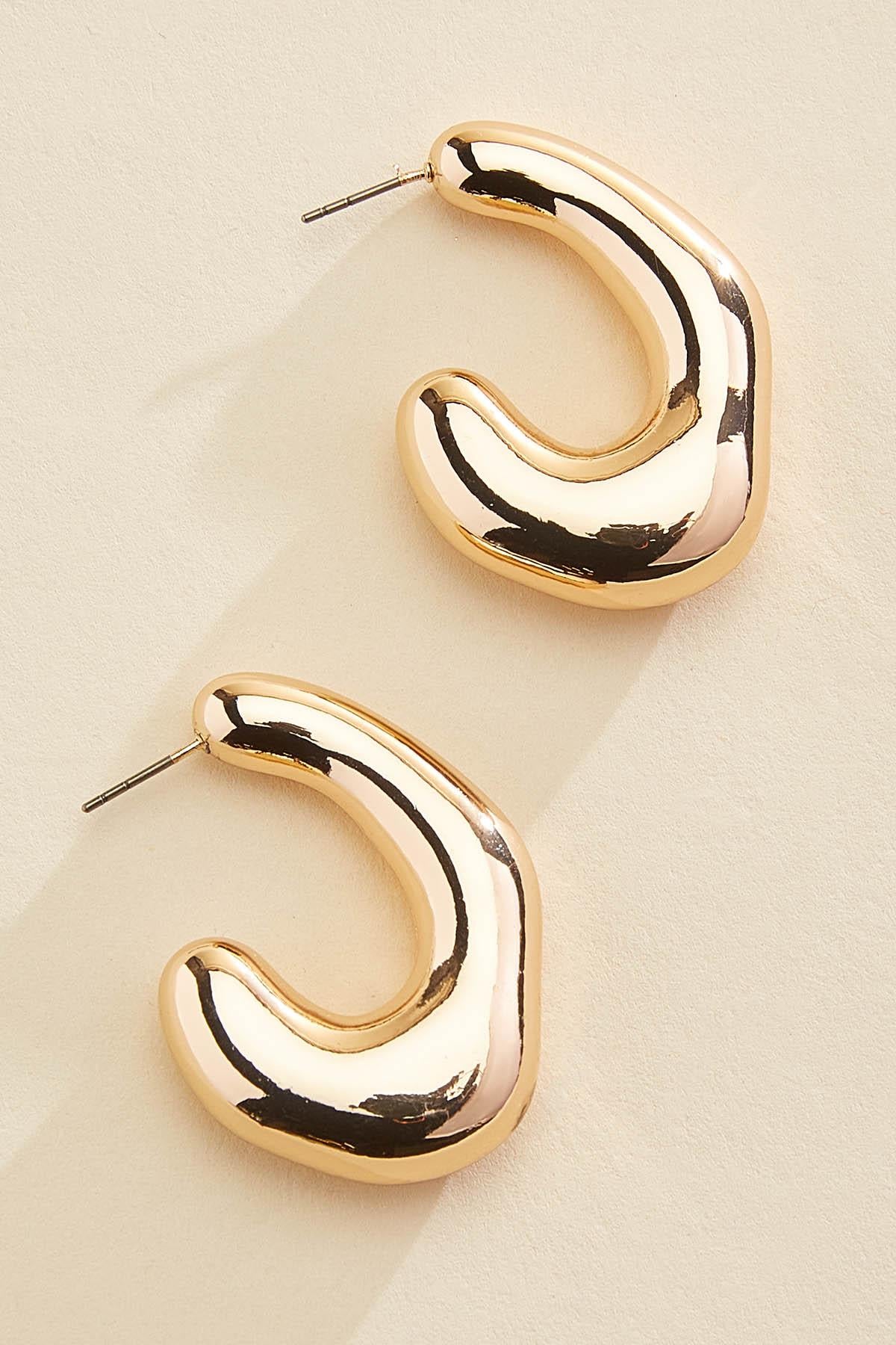 hammered metal hoop earrings Versona Sale