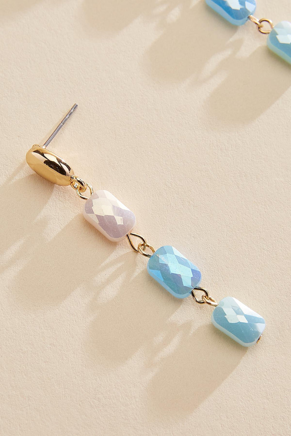 tri color rectangle bead linear earrings Versona Sale