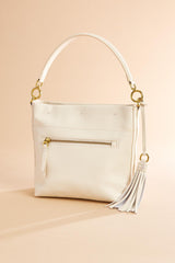 genuine white leather satchel Versona Sale