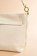 genuine white leather satchel Versona Sale